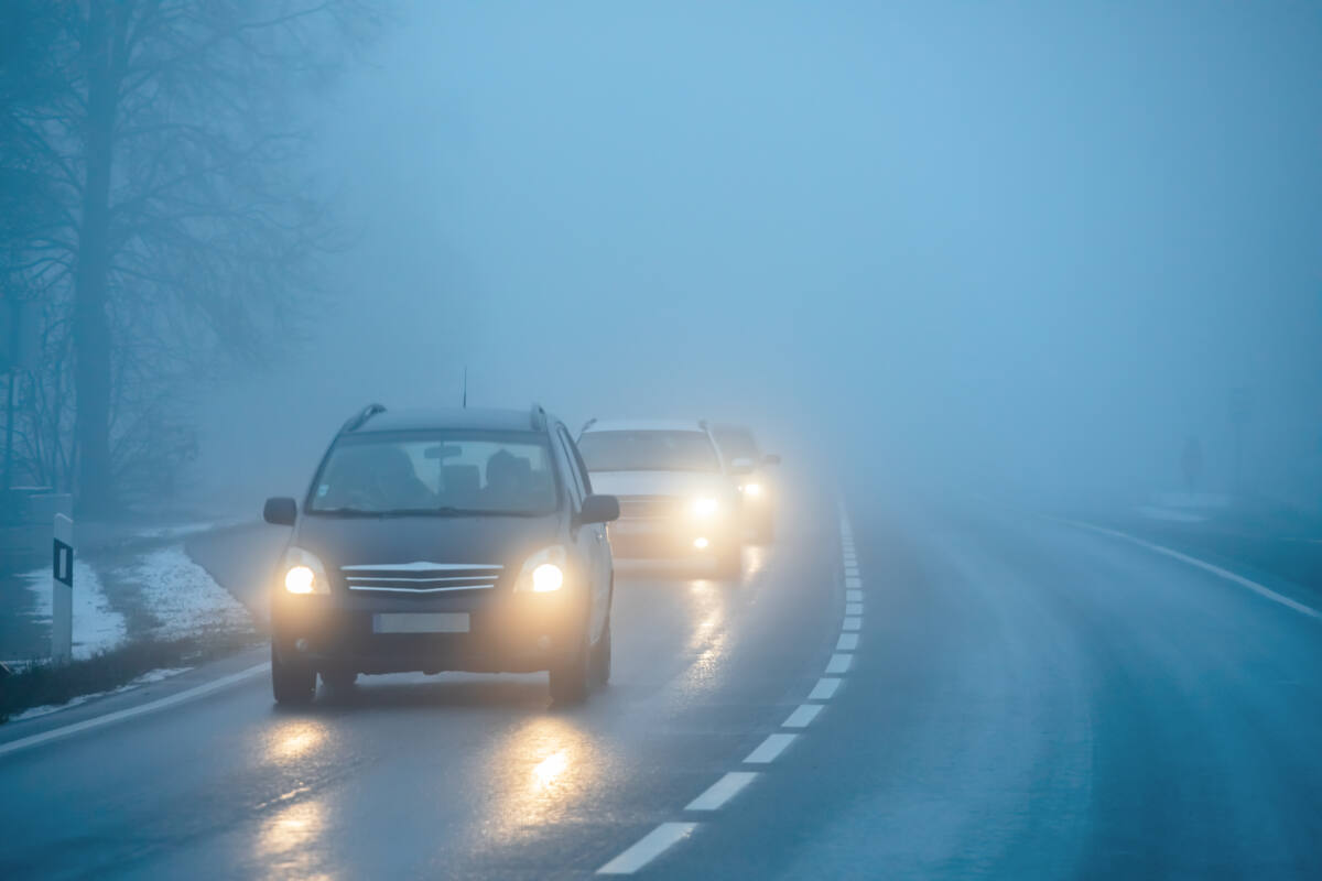 verkeer - mist - waarschuwing