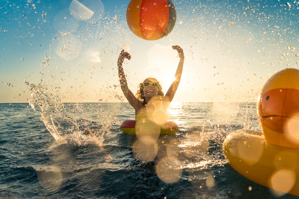 zee, zomer, strand, zwemmen, hittegolf, zon